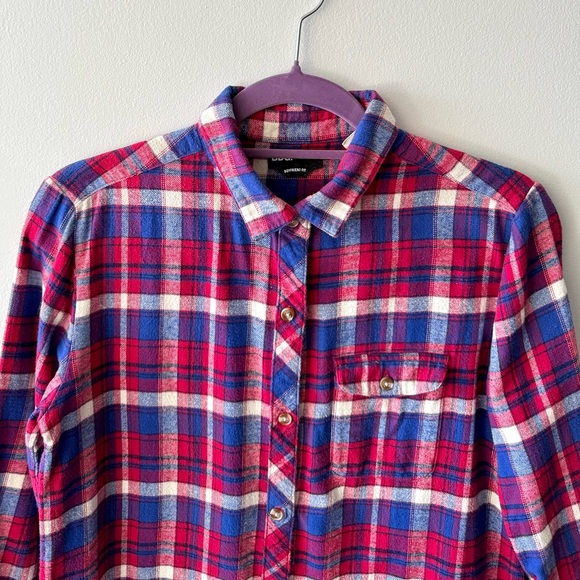 Plaid Boyfriend Fit Flannel Shirt - Picture 3 of 7